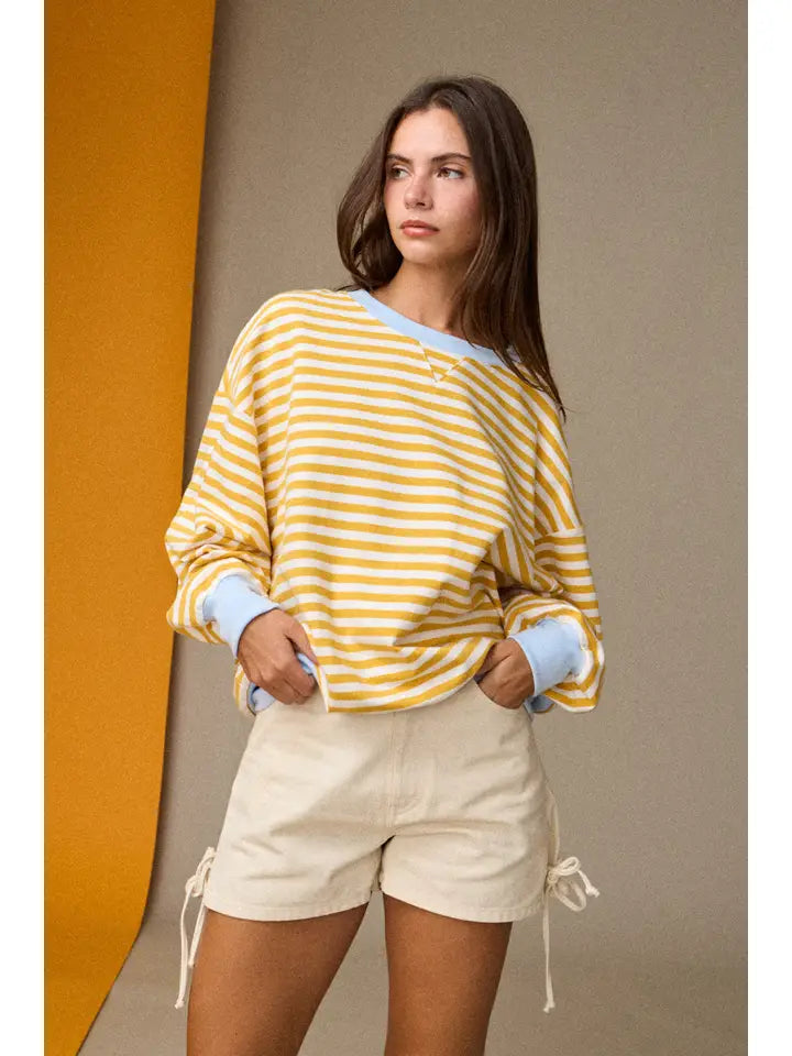 Striped Relaxed Fit Pullover