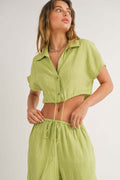 Sadie & Sage Grazie Crop Shirt