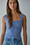 Knit Modal Nylon Spandex Seamless Jacquard Tank