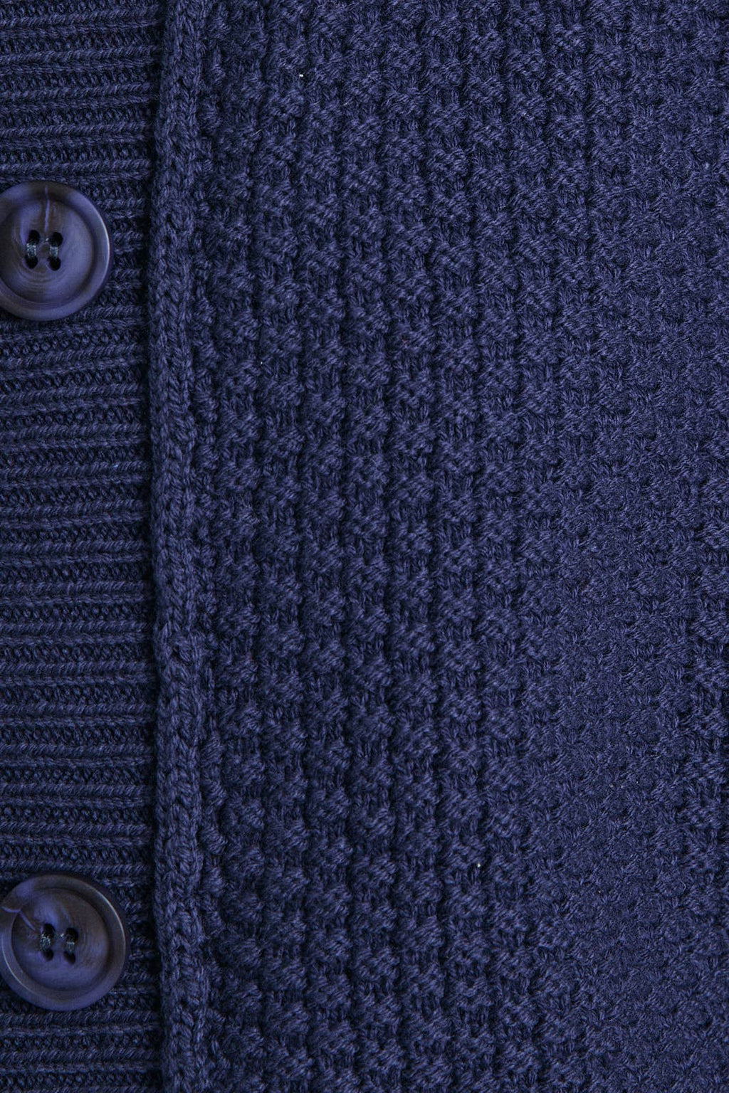 LONG SLEEVE CREW NECK WAFFLE KNIT CARDIGAN