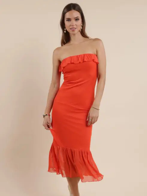 Sage the Label Sunkissed Nose Tube Midi Dress