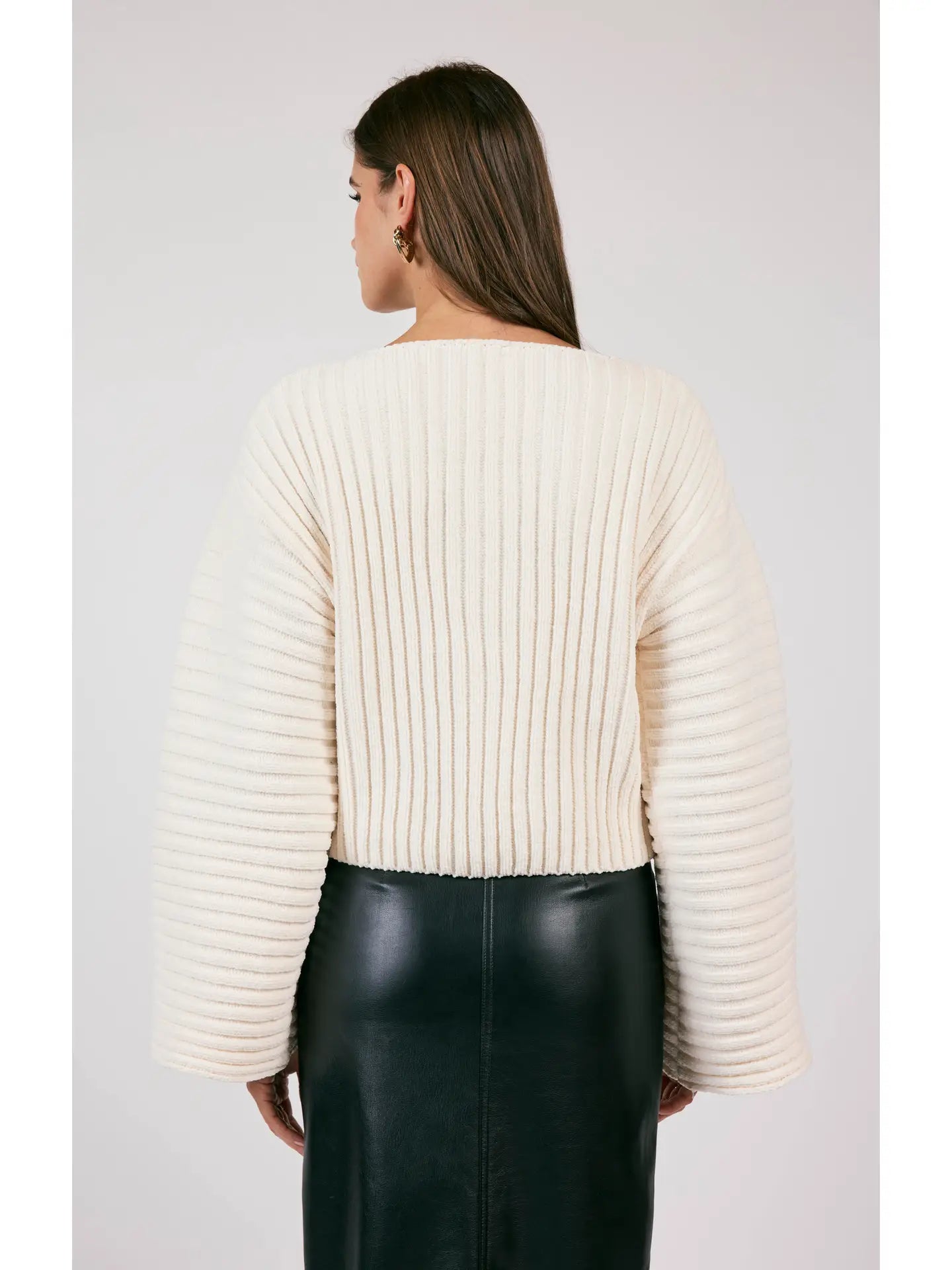 Sage the Label Boat Neck Ribbed Sweater