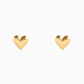 Tiny Puffy Heart Stud Earrings
