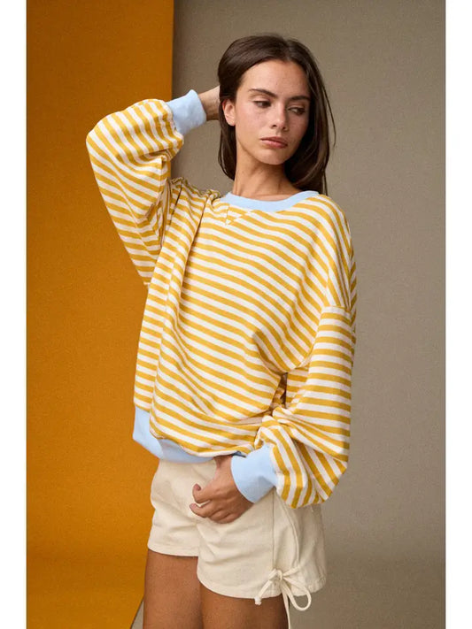 Striped Relaxed Fit Pullover