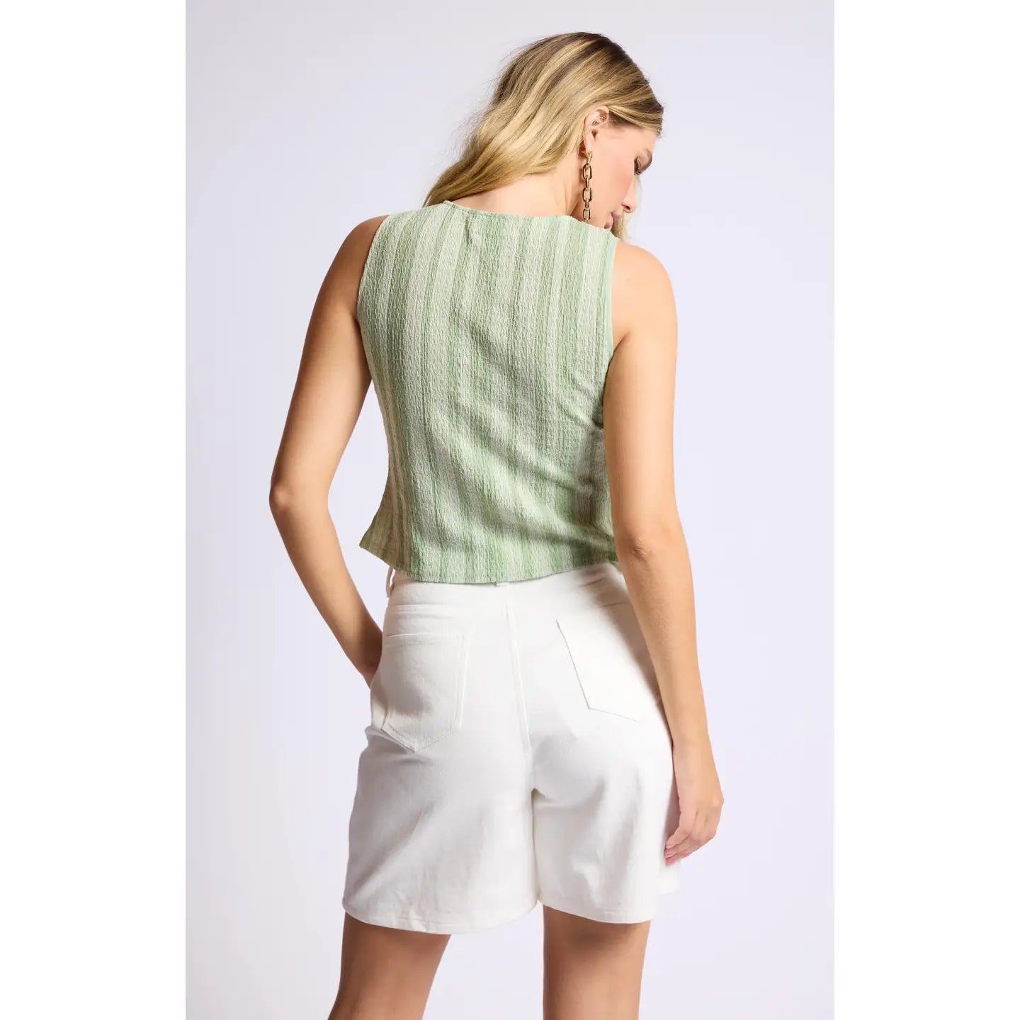 Sage the Label Locally Grown Front Twist Keyhole Tank