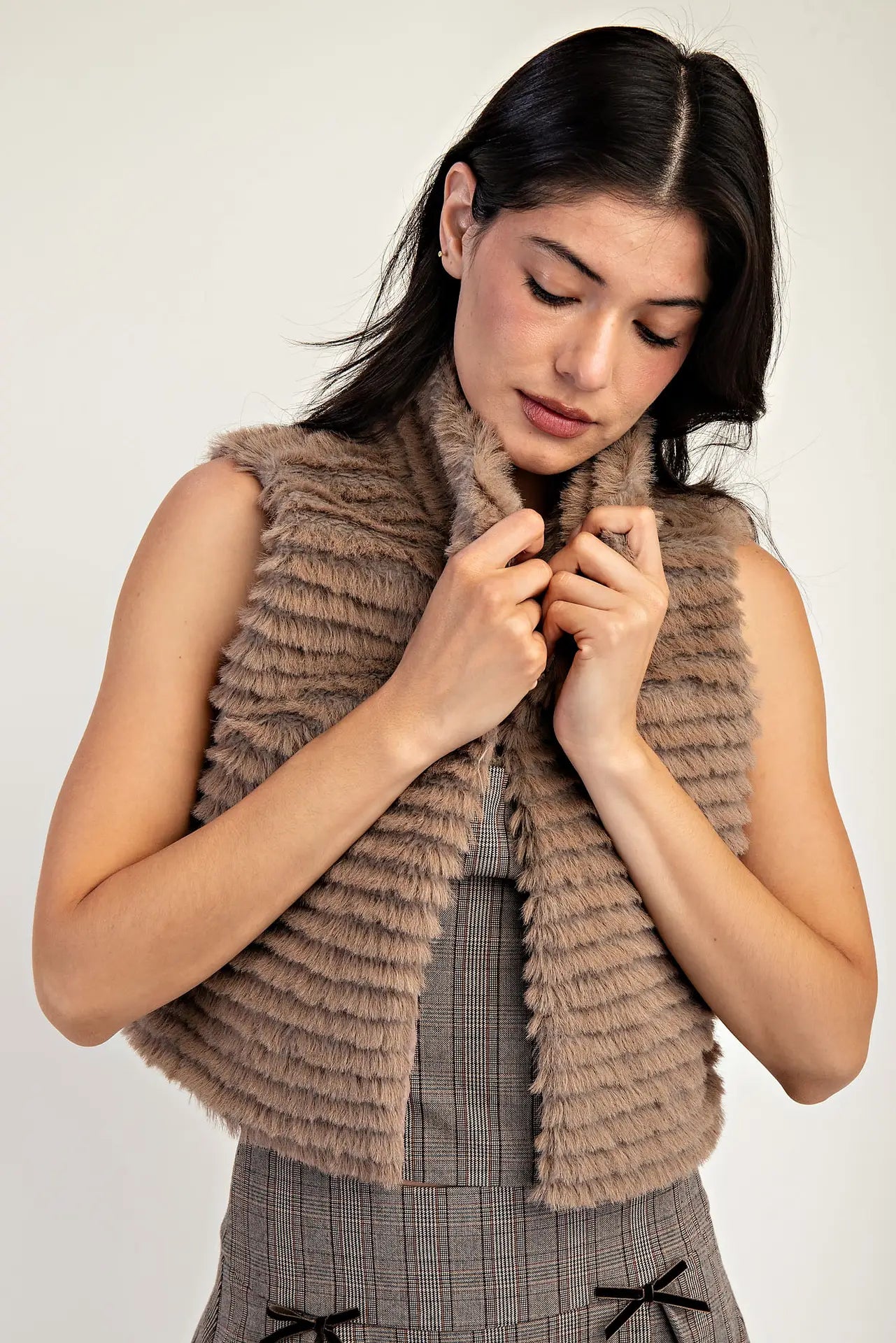 Faux Fur Crop Vest