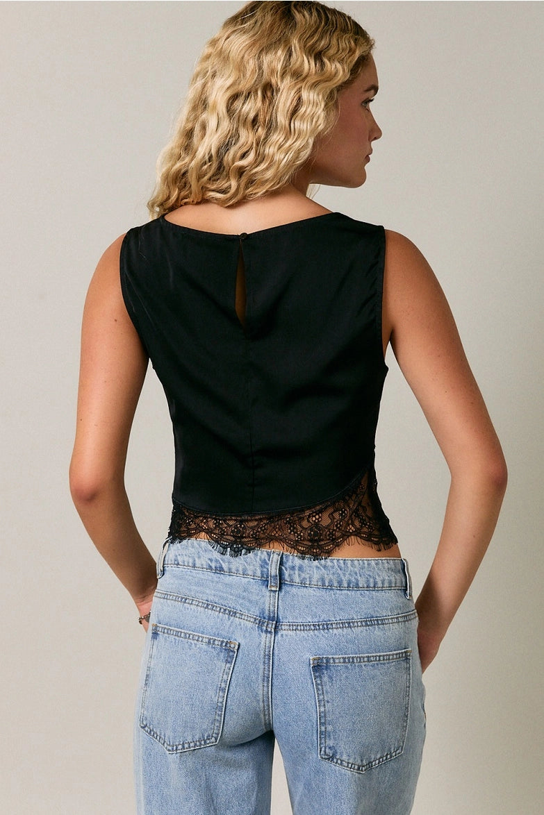 Lace Detail Sleeveless Top