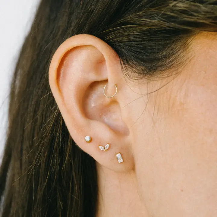 Aiti Duo Marquise Flat Back Stud