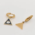 Triangle Eye Huggie Hoop Earring