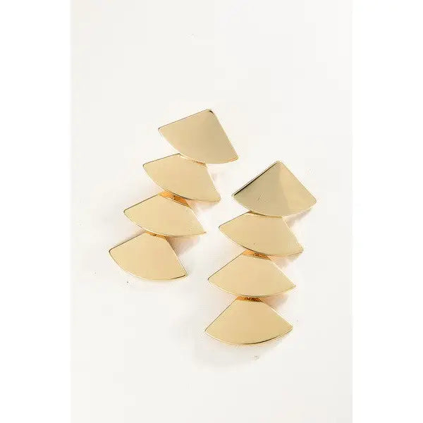 Long Fan Drop Earring