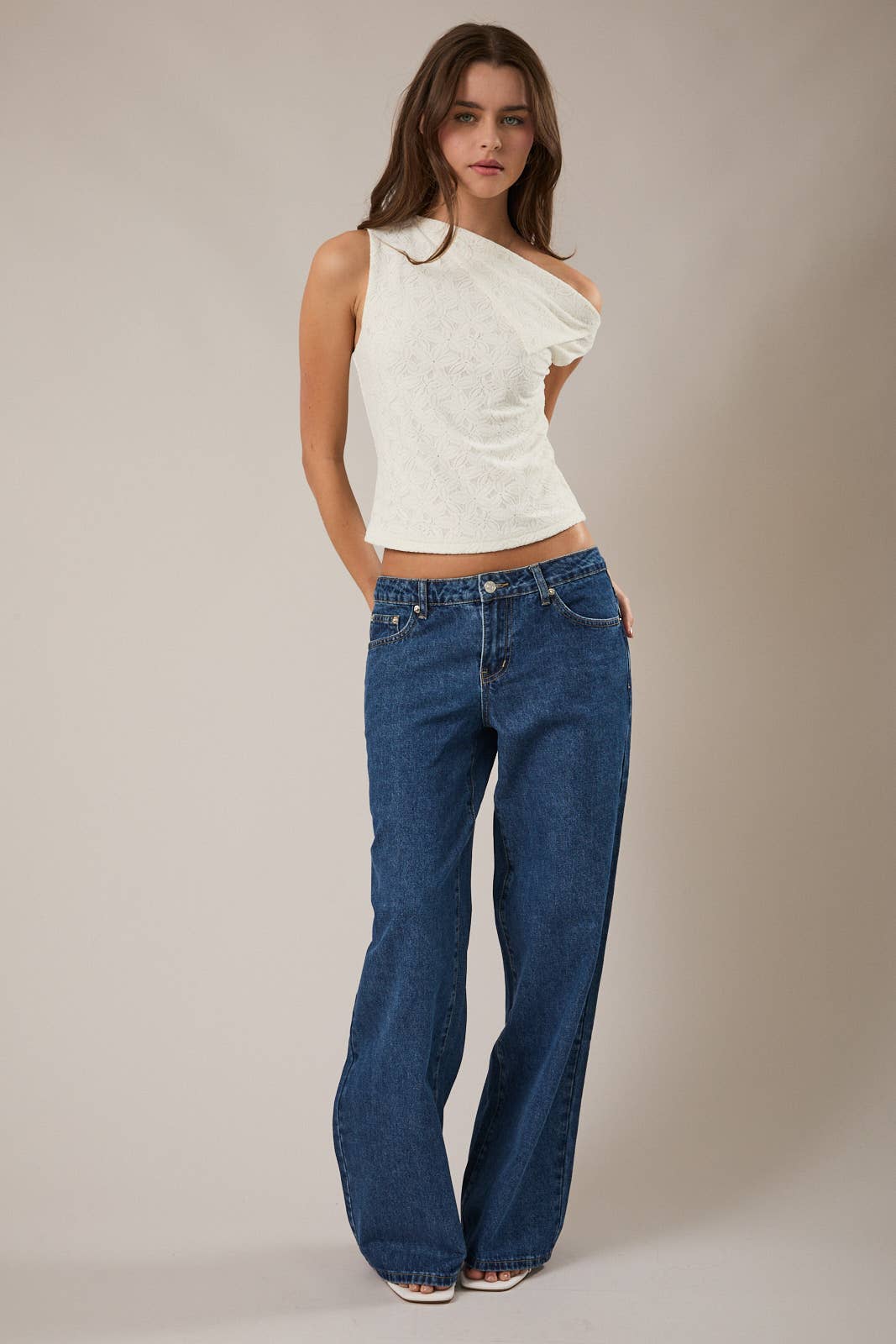 SCARF NECK LACE TOP