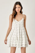 Wave Crochet Lace Mini Dress