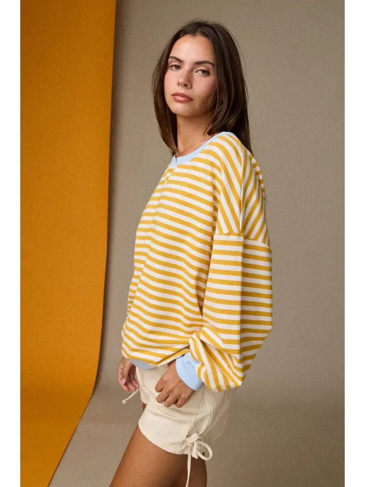 Striped Relaxed Fit Pullover