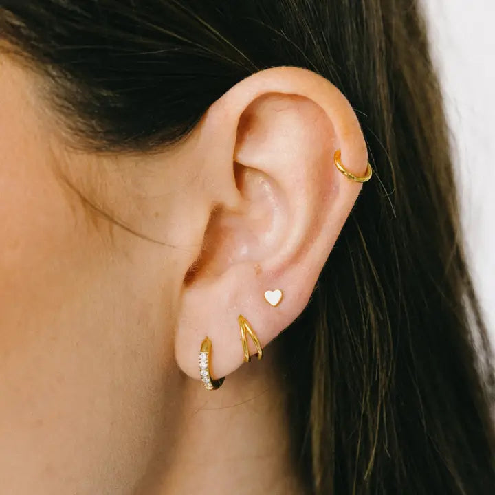 Aiti Heart Flat Back Stud