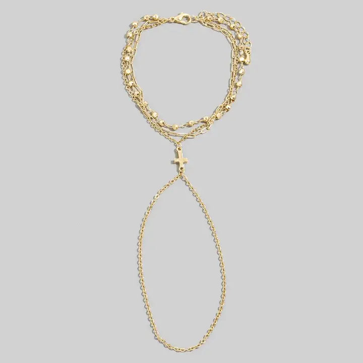 Cross Multi Chain Hand Bracelet