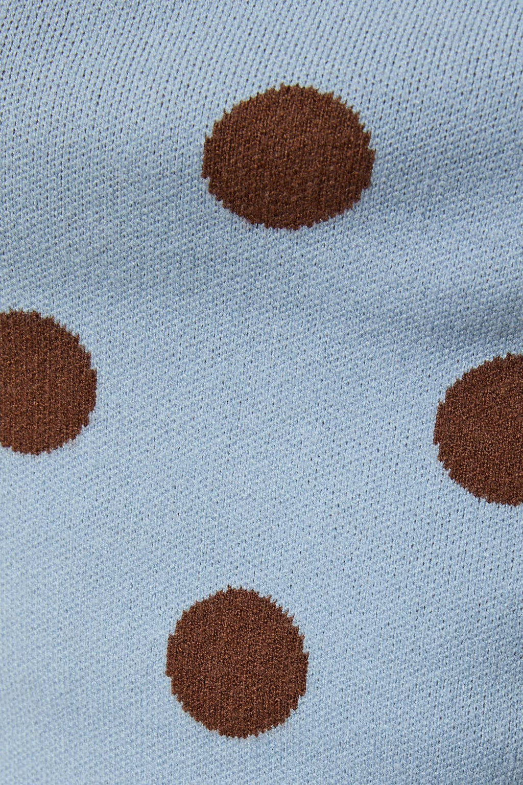 POLKA DOT DETAIL ASYMMETRICAL NECK SWEATER TOP