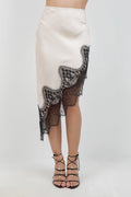 Rare Form Asymmetrical Satin Skirt