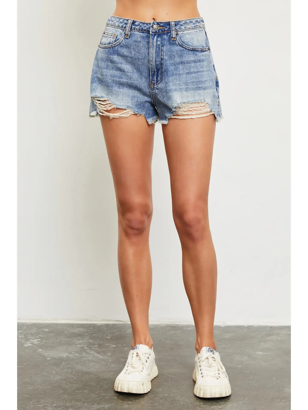 Mustard Seed Ripped Denim Short