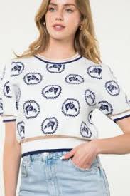 THML SHORT SLEEVE KNIT HORSE TOP