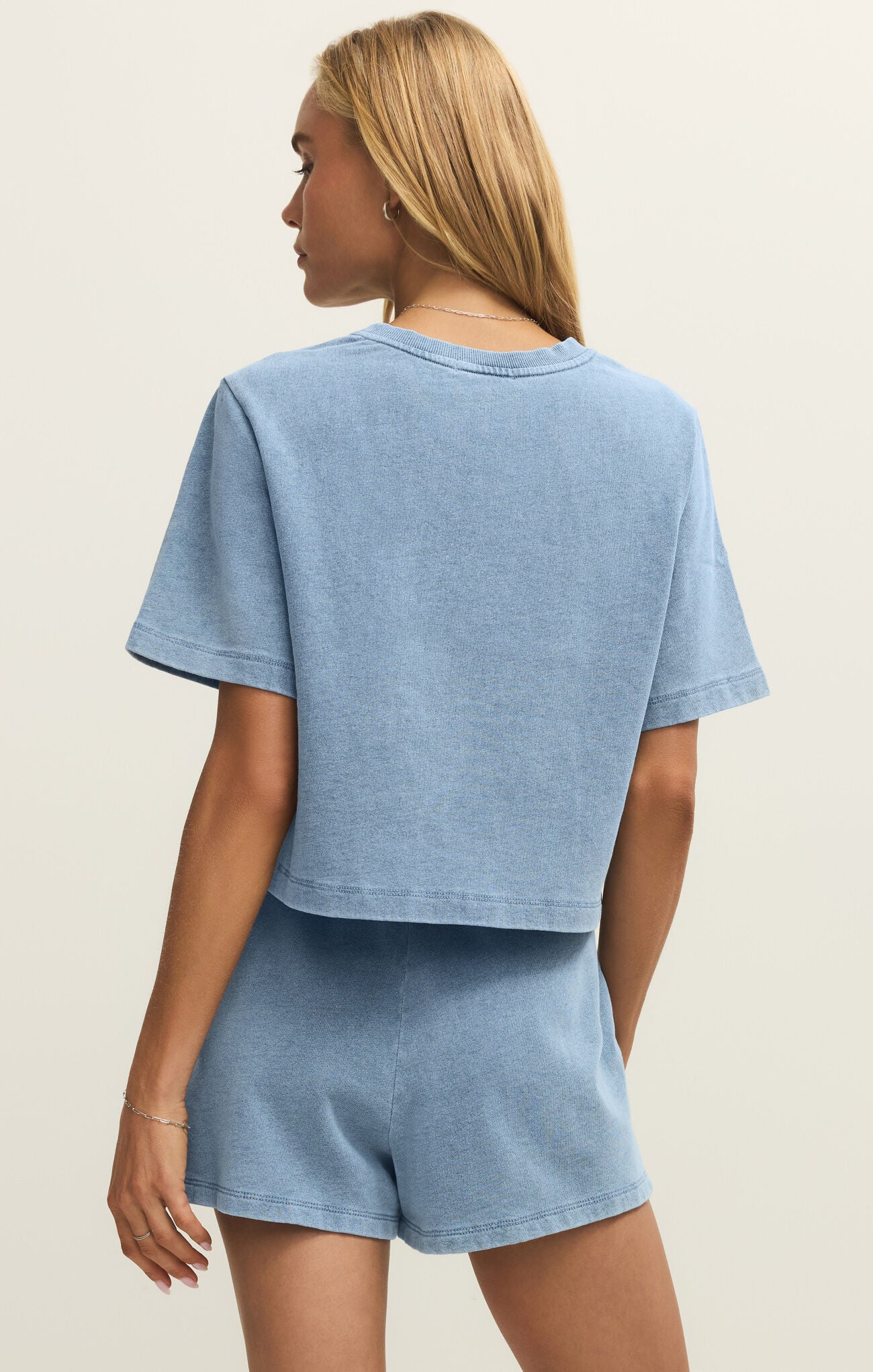 Z Supply Curran Knit Denim Sweatshirt