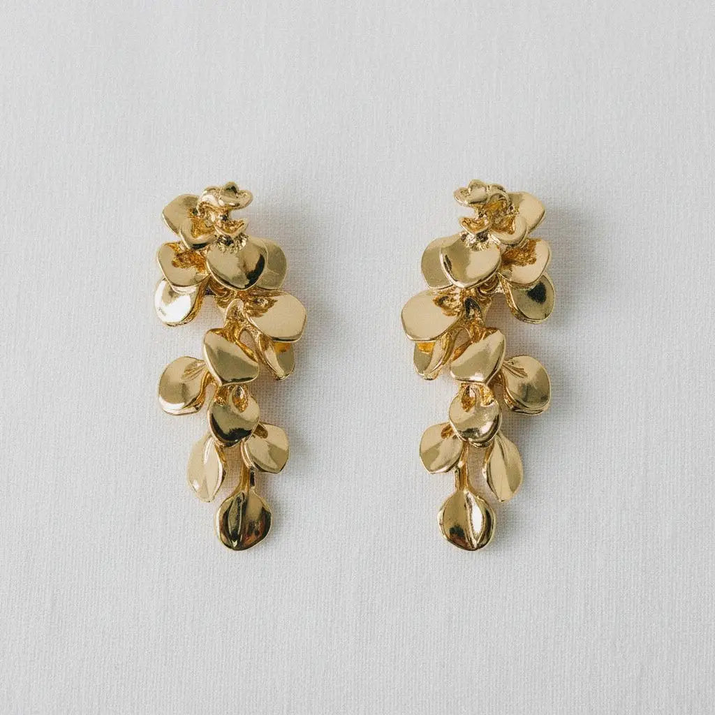 Leaf Tassel Dangle Earrings