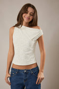 SCARF NECK LACE TOP