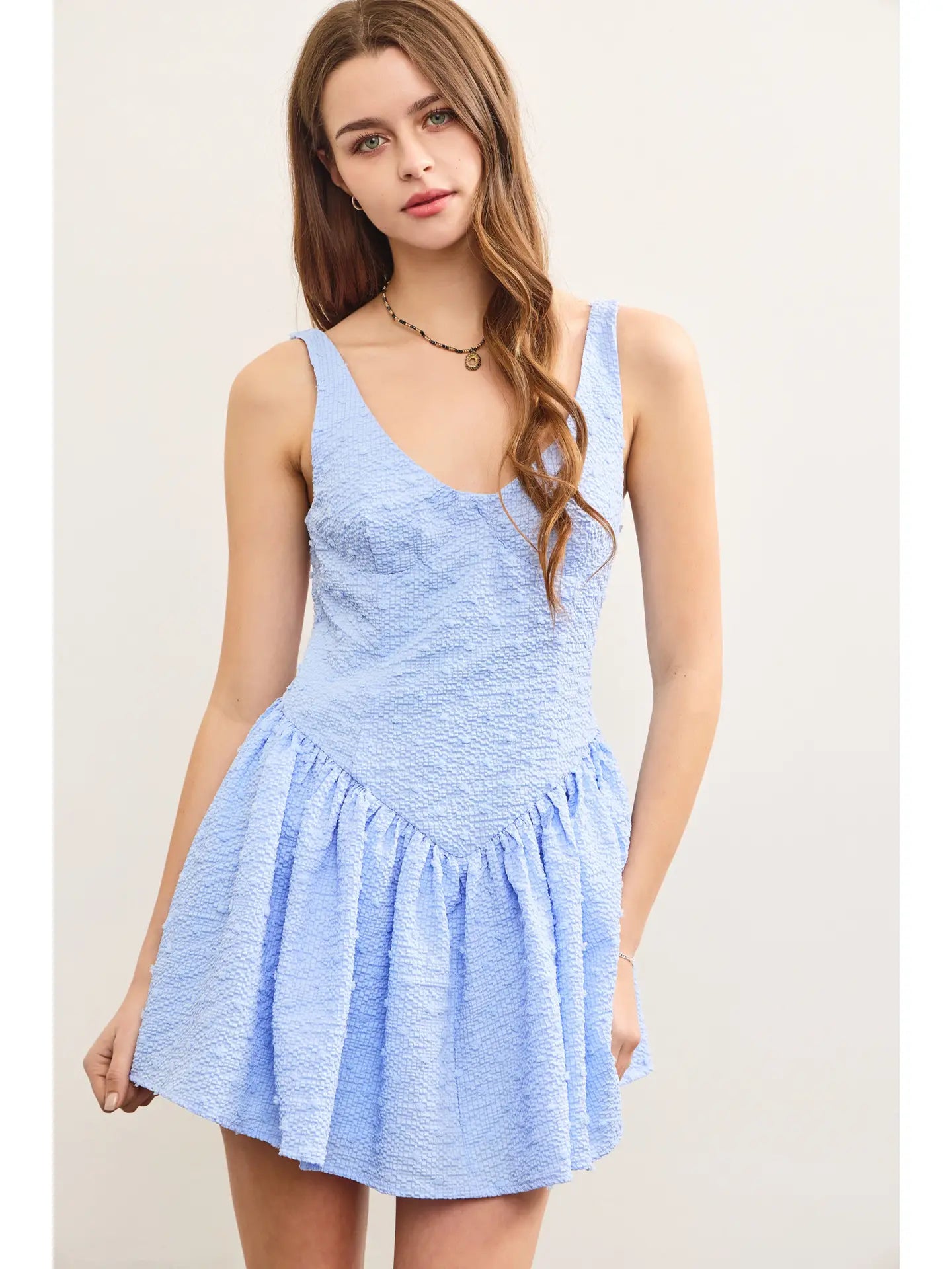 Basque Waist Sleeveless Romper