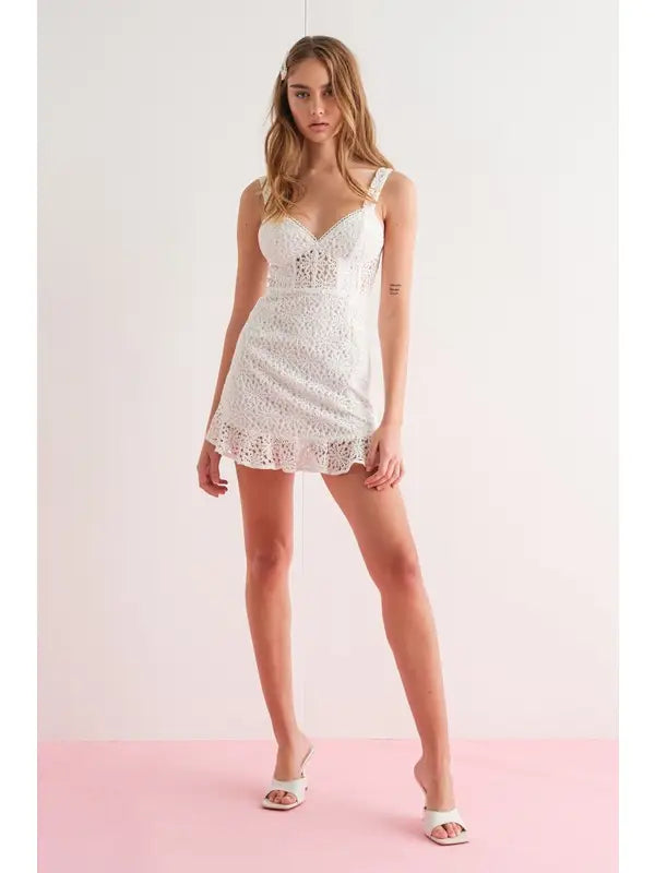 Kinsley Lace Corset Mini Sleeveless Dress