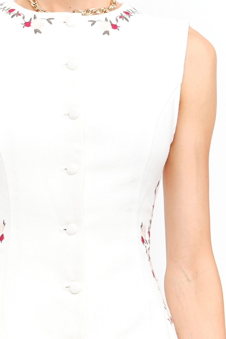 Brisbane Embroidered Trim Dress