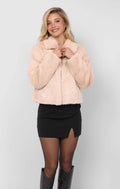 Sadie and Sage Libby Faux Fur Zip Up Jacket