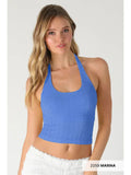 NikiBiki Floral Lace Halter Crop Top