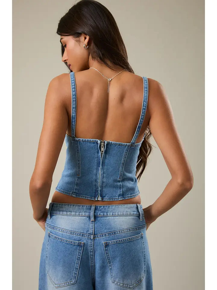 Denim Strappy Top