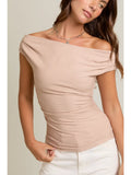 Off Shoulder Rib Knit Top