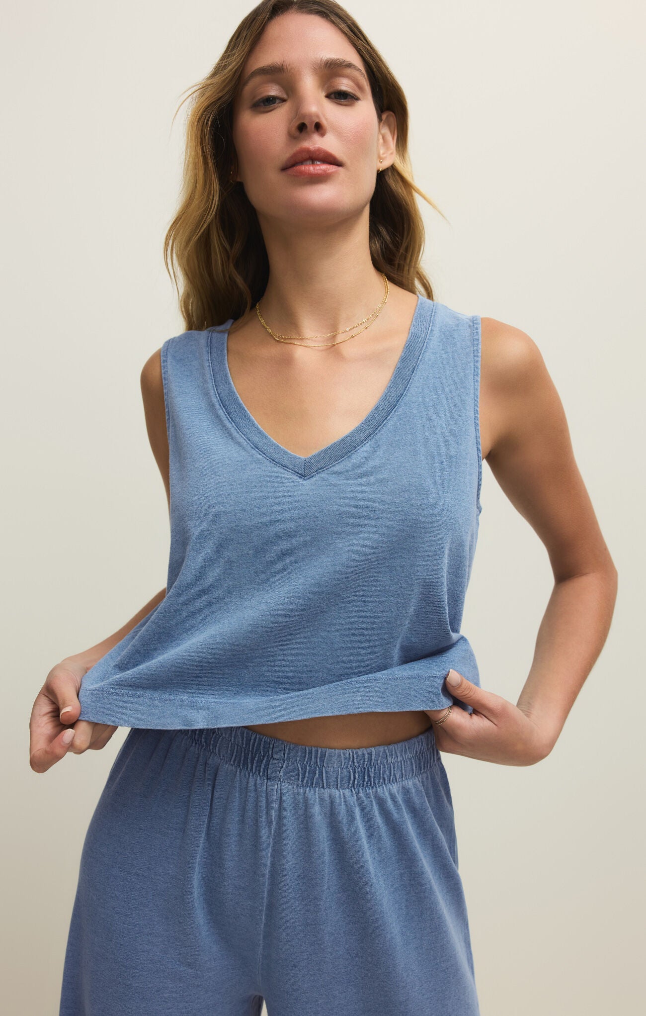 Z Supply Sloane V-Neck Denim Tank