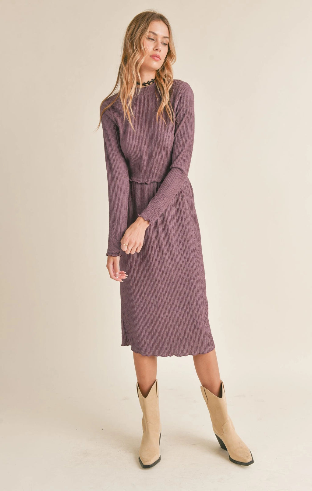 Sadie & Sage Nelly Mock Neck Knit Top