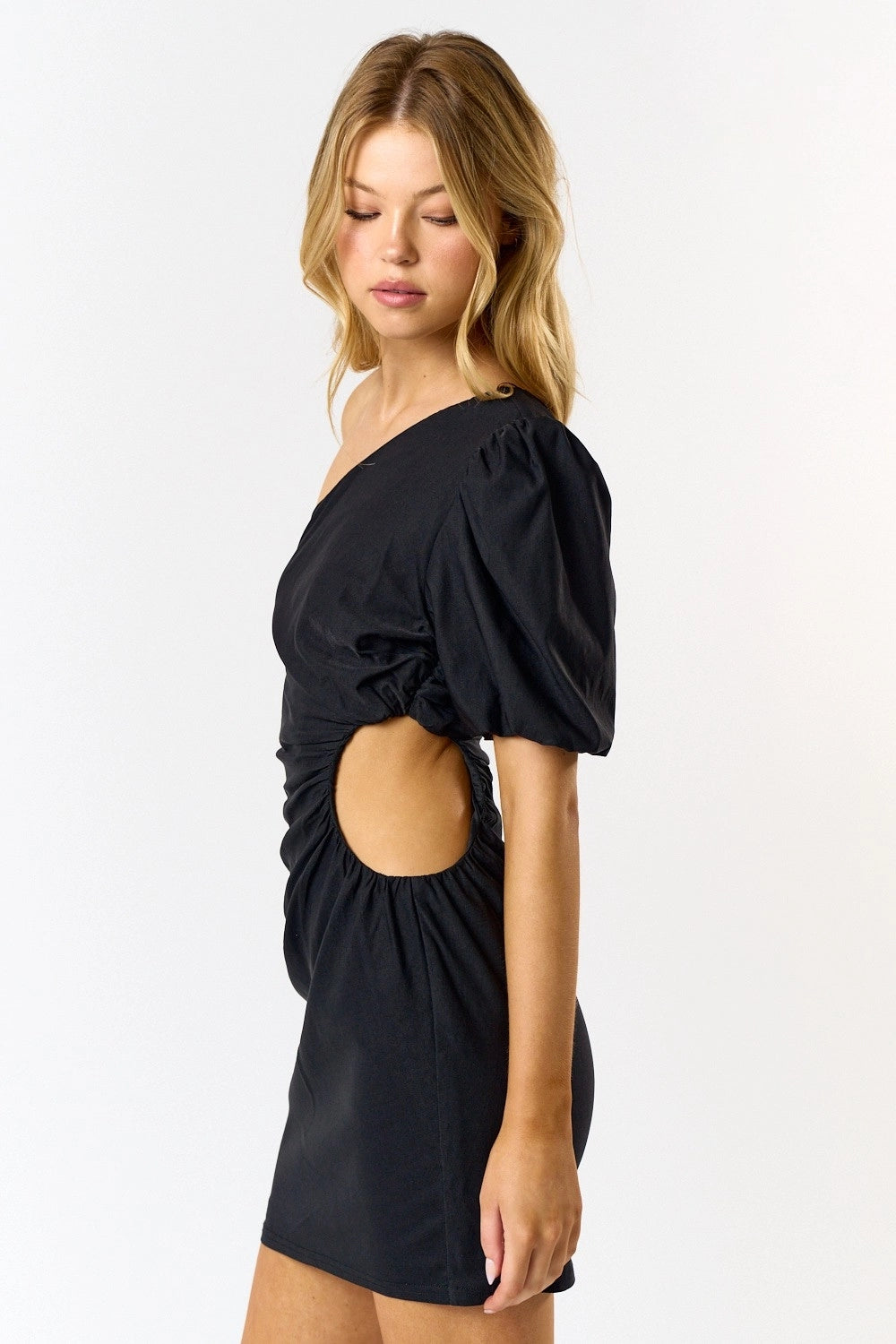 Asymmetrical Shoulder Waist Cut Out