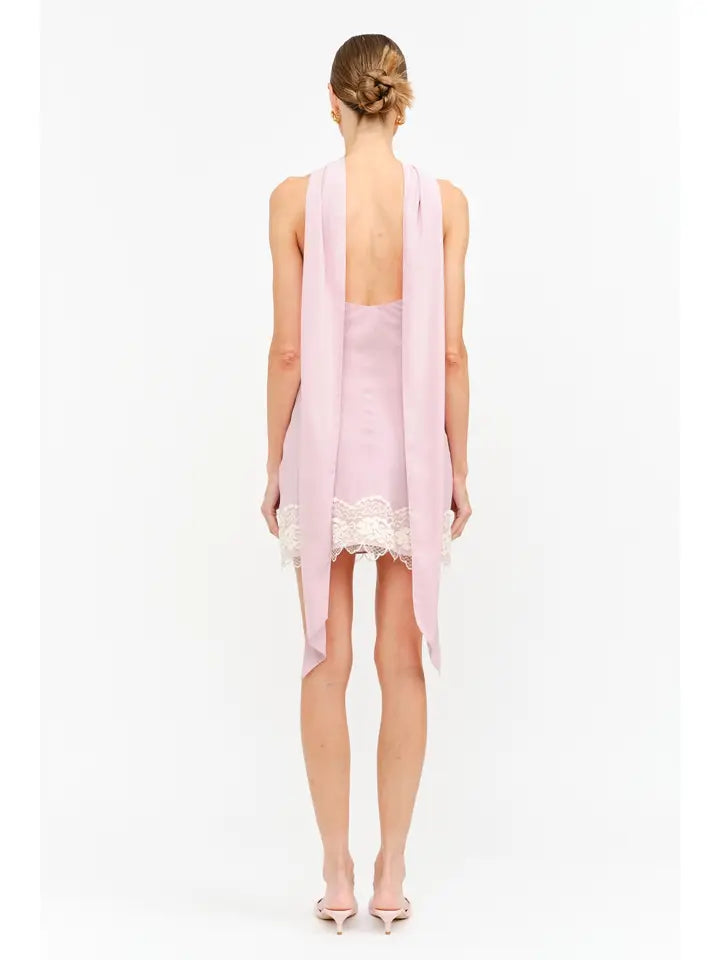 Penny Lace Trim Mini Dress