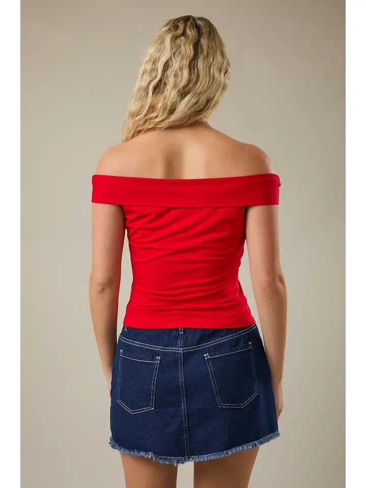 Off The Shoulder Twist Top