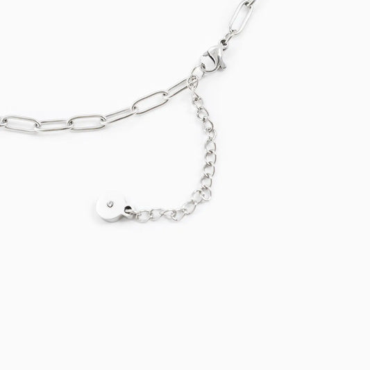 Stainless Two-Tone Heart Chain Necklace