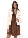 Sadie and Sage So So Soft Faux Fur Wide Lapel Coat