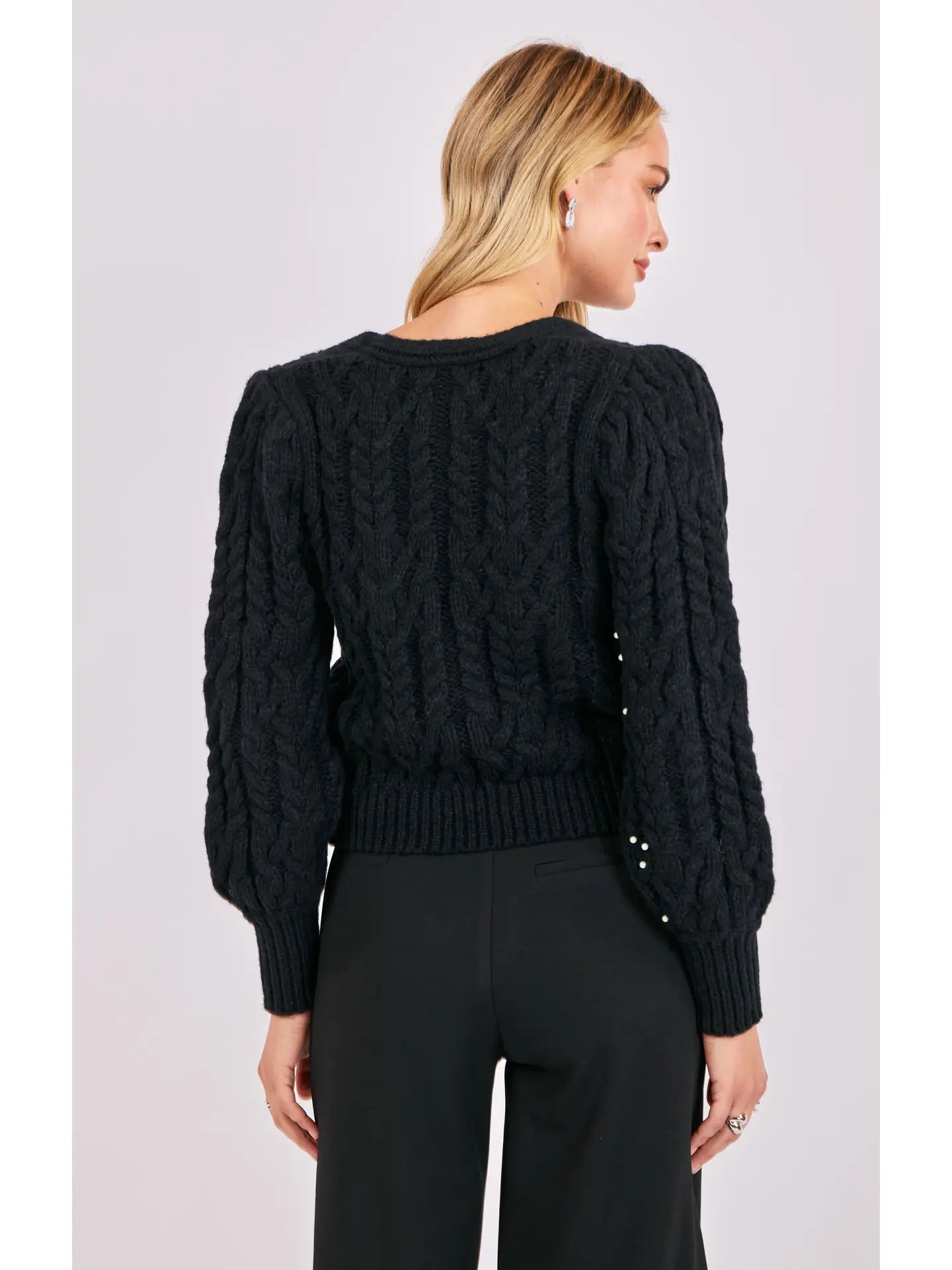 Sadie & Sage Jewel Box Pearl Embellished Cardi