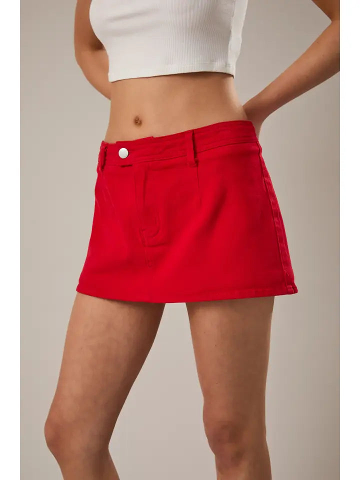 MID-RISE TWILL SKORT