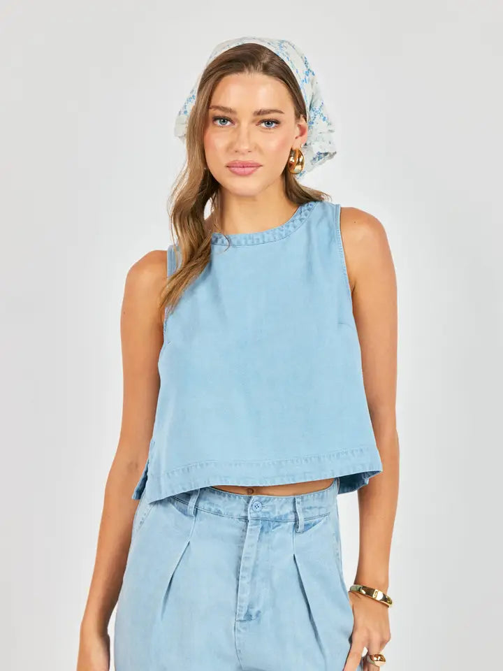 Sadie & Sage It's Pouring Sleeveless Top