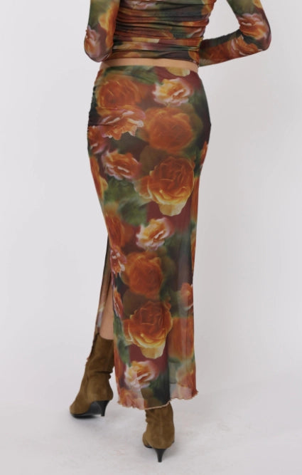 Sage the Label Heart Beats Side Slit Skirt