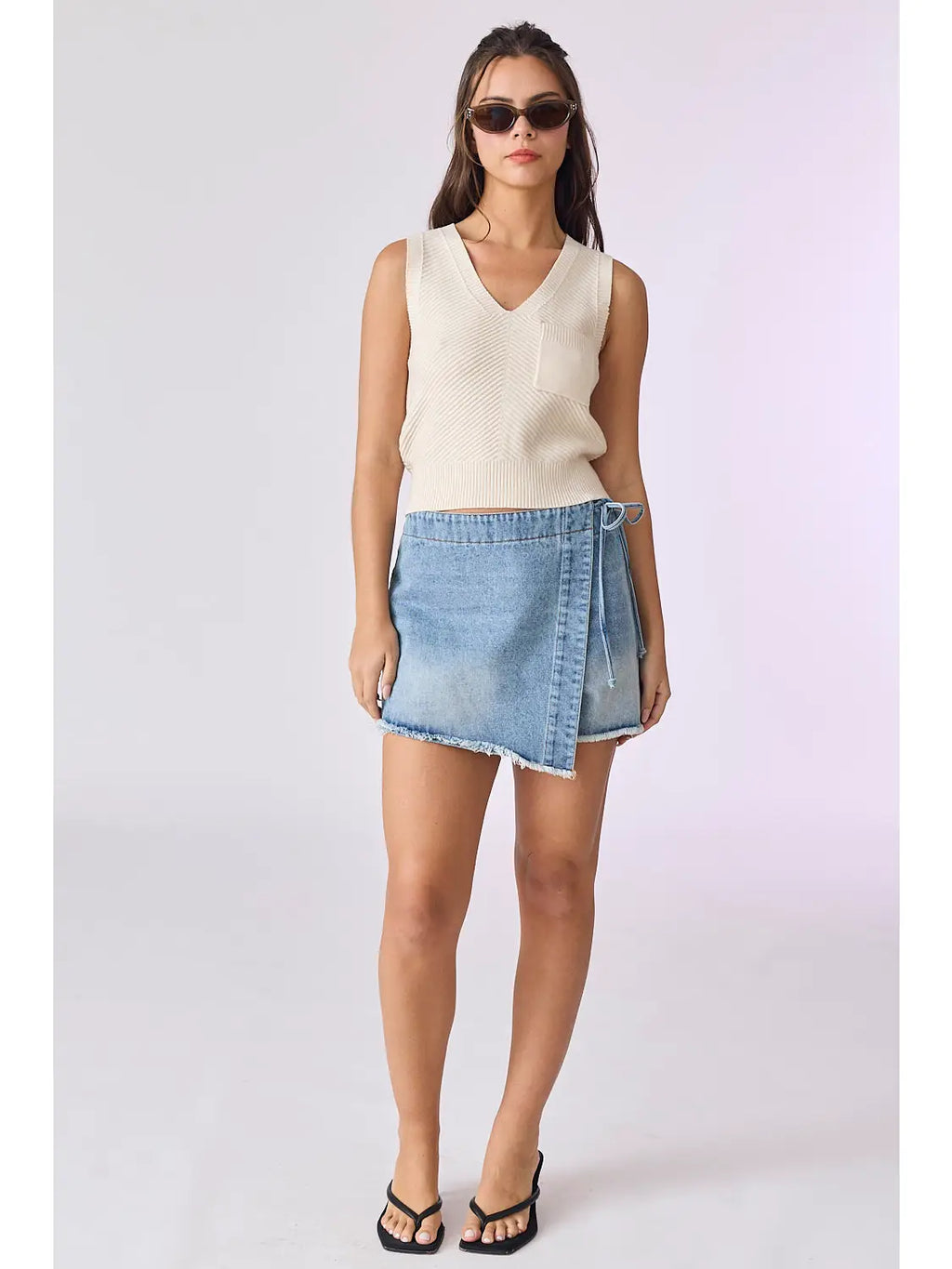 Hailey V-neck Front Pocket Tank Top