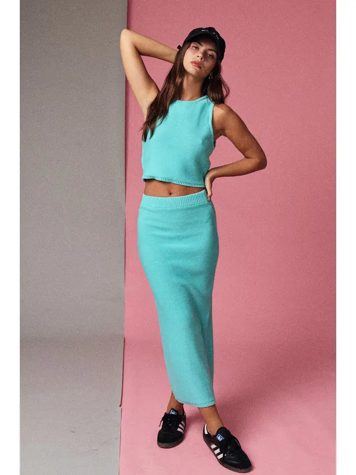 Lara Ribbed Knit Two Piece Set