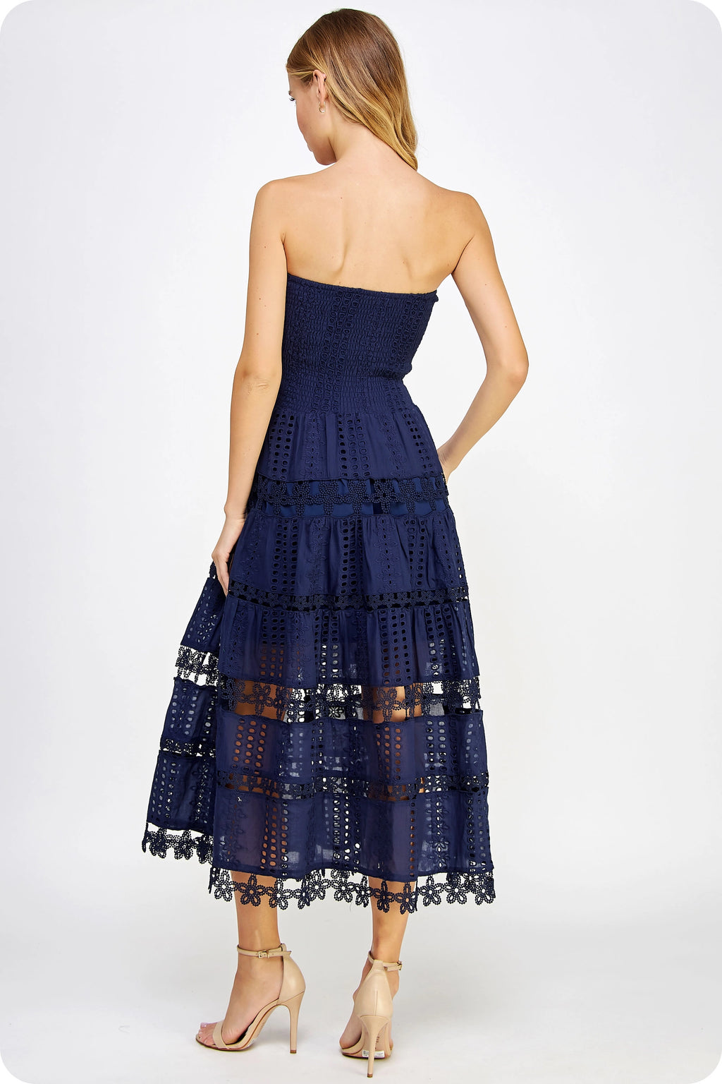 Eyelet Lace Tube Dress