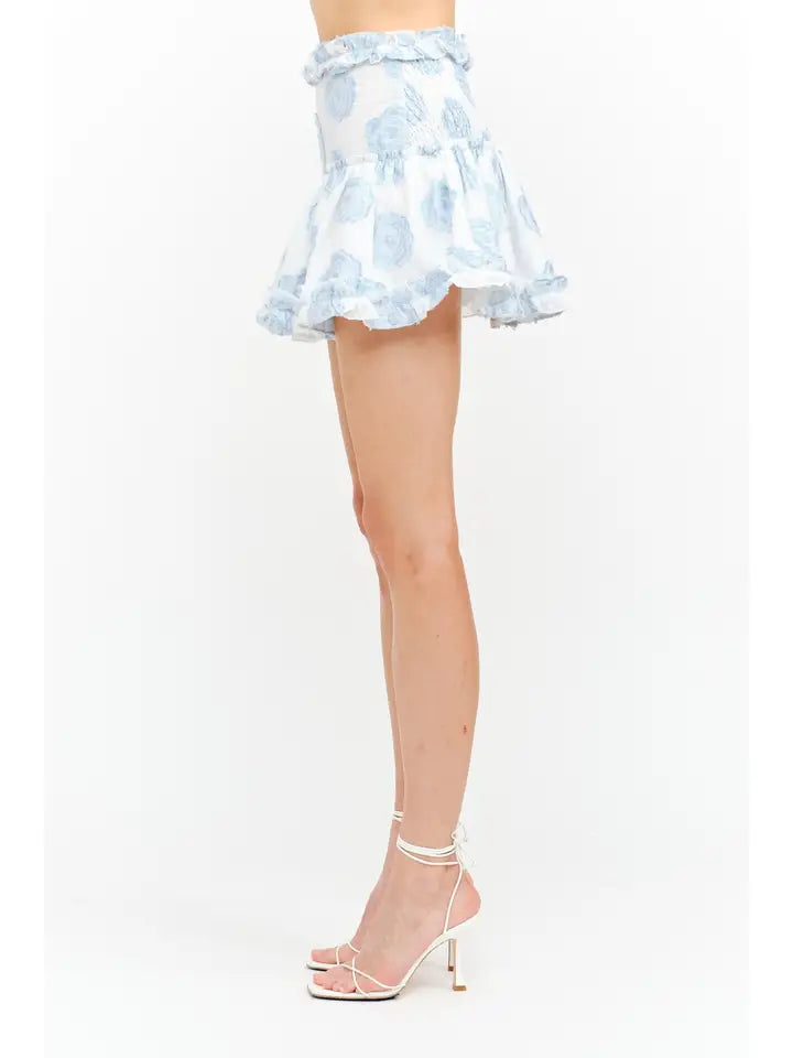 Sammie Blue Floral Skirt