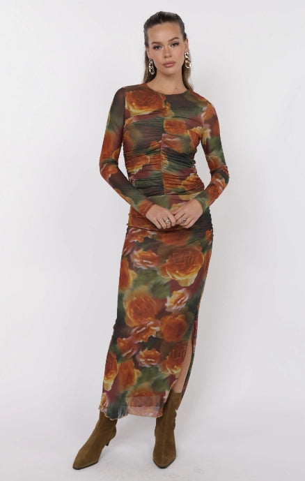 Sage the Label Heart Beats Side Slit Skirt