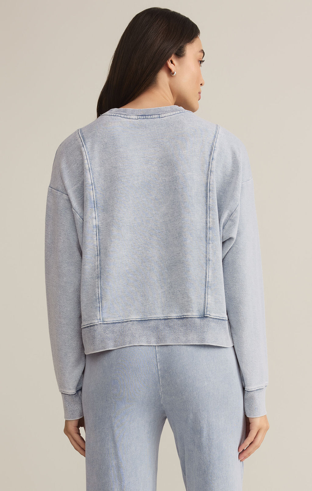 Z Supply Lax Denim Sweatshirt